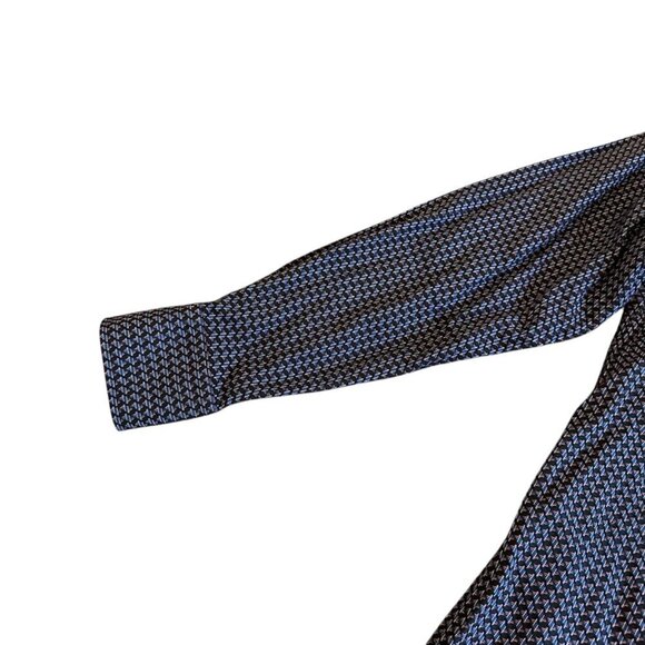 Visconti Black Long Sleeve Button-Down Shirt Black Colorful Print Size Medium - Picture 3 of 12